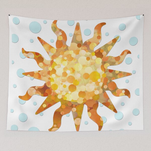 Item preview, Whimsical Big Sun - Happy Warm Fun Art designed and sold by Sharon Cummings Art.