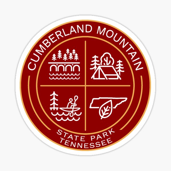 "Cumberland Mountain State Park Heraldic Logo" Sticker for Sale by