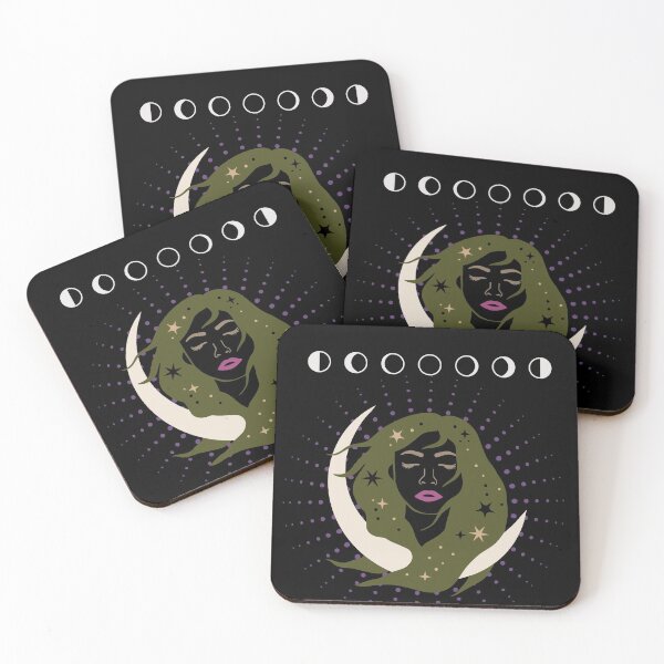 Item preview, Crescent Moon Woman - Moon Phases designed and sold by ColorfulMystic.