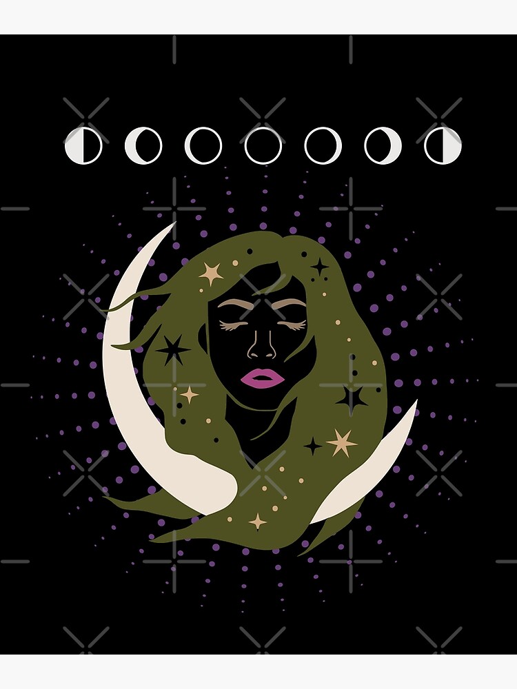 Crescent Moon Woman - Moon Phases Photographic Print for Sale by