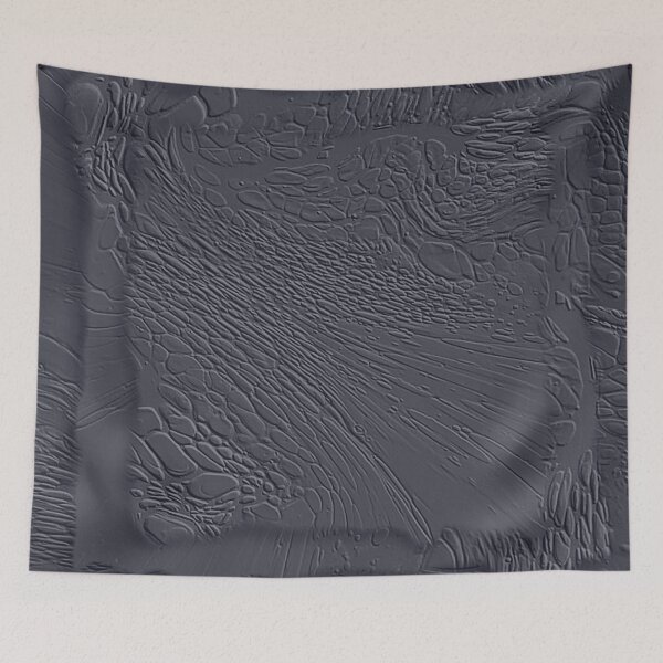 Item preview, Grey Moon Inspired Textured Abstract Fluid Art Acrylic Pour Painting designed and sold by CrystalCoast.