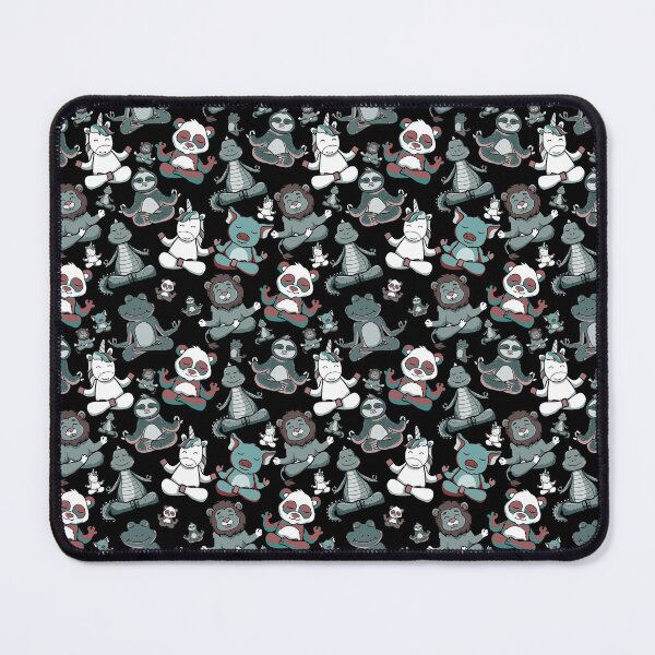 Item preview, Colorful yoga pattern | Yoga seamless pattern | animals practicing yoga designed and sold by Awesome 4 all.