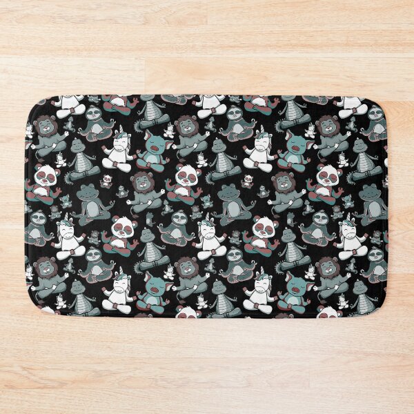 Item preview, Colorful yoga pattern | Yoga seamless pattern | animals practicing yoga designed and sold by Awesome 4 all.