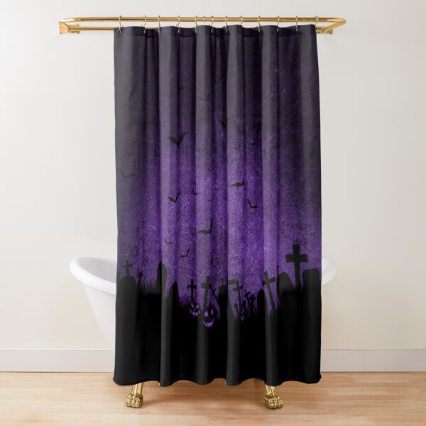 Item preview, Creepy Grunge Purple and Black Halloween Graveyard Scene designed and sold by Creepyhollow.