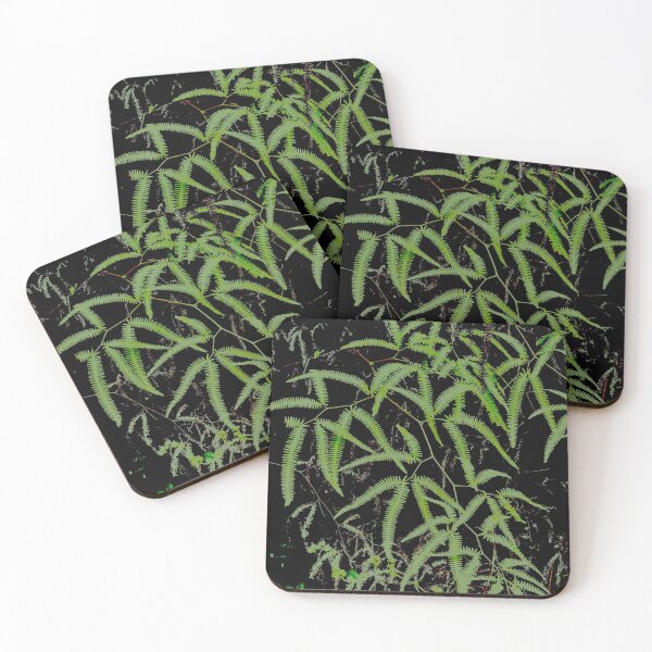 Item preview, Fern pattern black background designed and sold by Greengardens36.