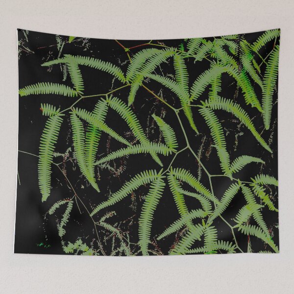 Item preview, Fern pattern black background designed and sold by Greengardens36.