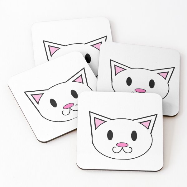 Item preview, white cat face  designed and sold by AurelsPrints.