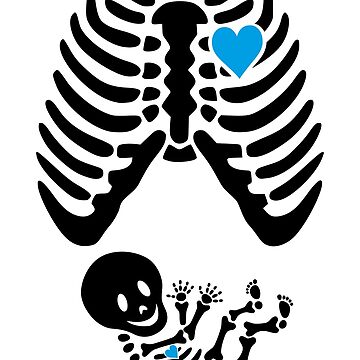 Skeleton Maternity Couples Matching Halloween Pregnancy Shirt