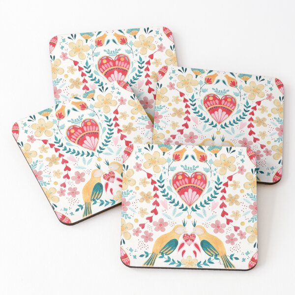 Item preview, Folkart birds and flowers designed and sold by Jules McCullough.