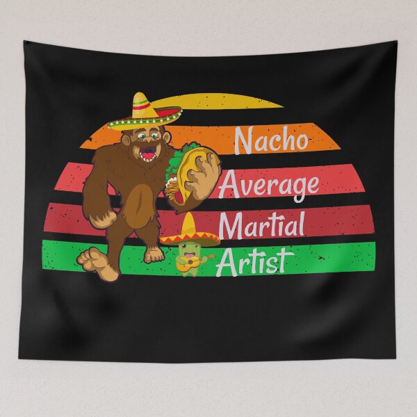Item preview, Retro Bigfoot nacho average martial artist- funny martial arts  designed and sold by Designs Of all kinds.