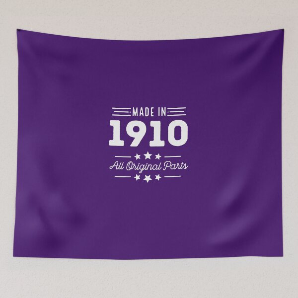 Item preview, Made In 1910 All Original Parts 106th Birthday Gift T-Shirt designed and sold by AlwaysAwesome.