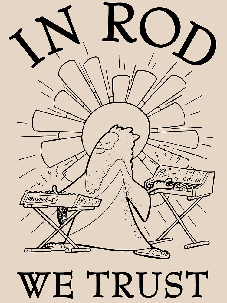 Rodney Cromwell 'In Rod We Trust' Black Text by happyrobots