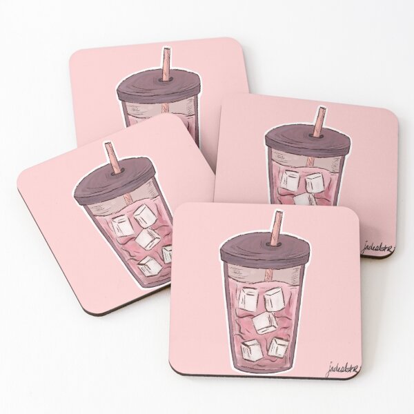 Item preview, Iced Coffee Tumblr - Pink designed and sold by Wishcraft Co..