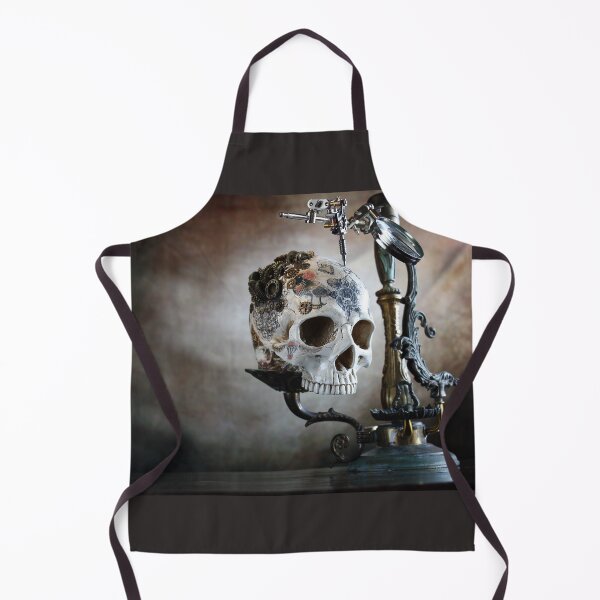 Item preview, Steampunk tattoo skull designed and sold by Cinzia Murgia.