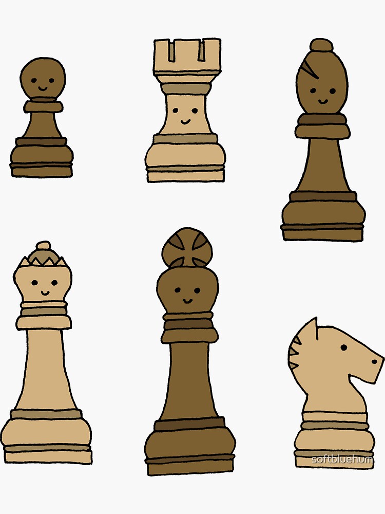 Chess Queen Wall Vinyl Decal Set of Pieces King Knight Bishop