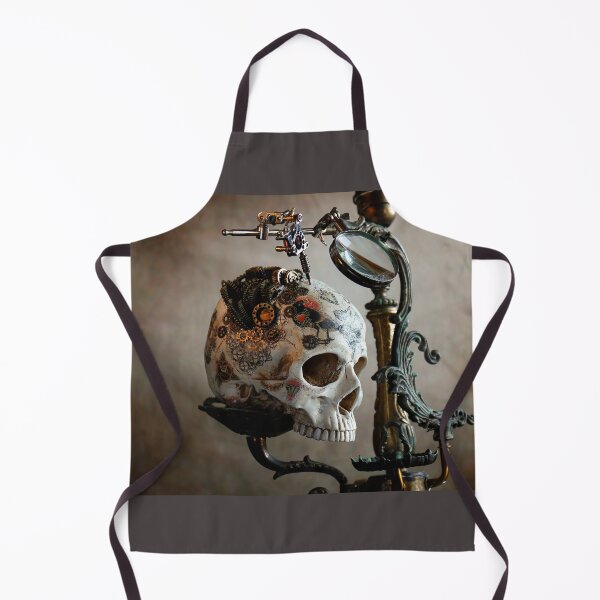 Item preview, Steampunk tattoo skull designed and sold by Cinzia Murgia.