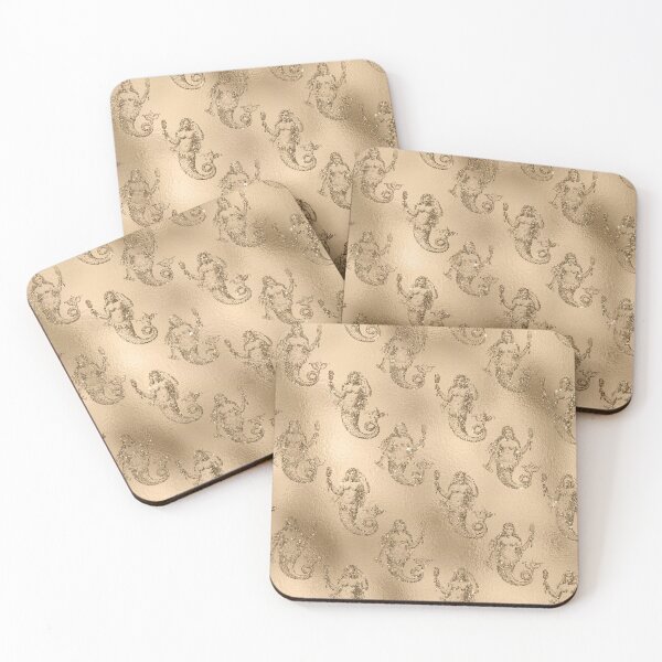 Item preview, Mermaids on shiny gold leaf designed and sold by AnnieHochmann.