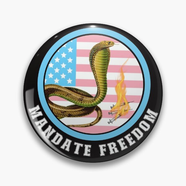 Item preview, Mandate Freedom Cobra US Flag Burning Vaccines designed and sold by The Masked Designer.