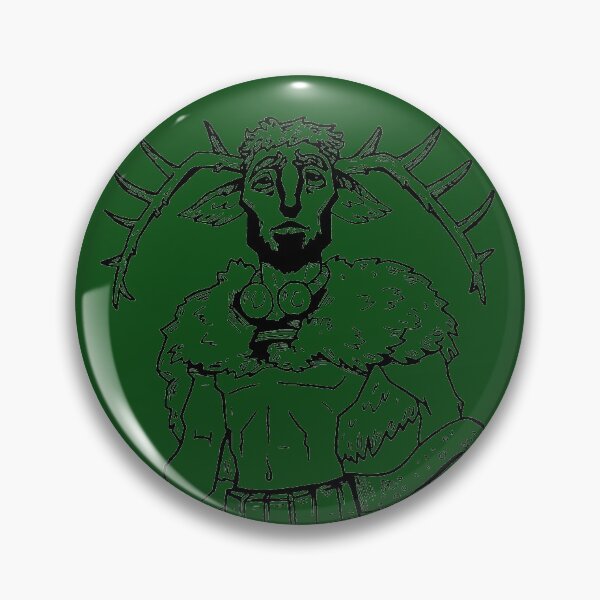 Item preview, Gaulchat Green Cernunnos Print designed and sold by ToutaGalation.