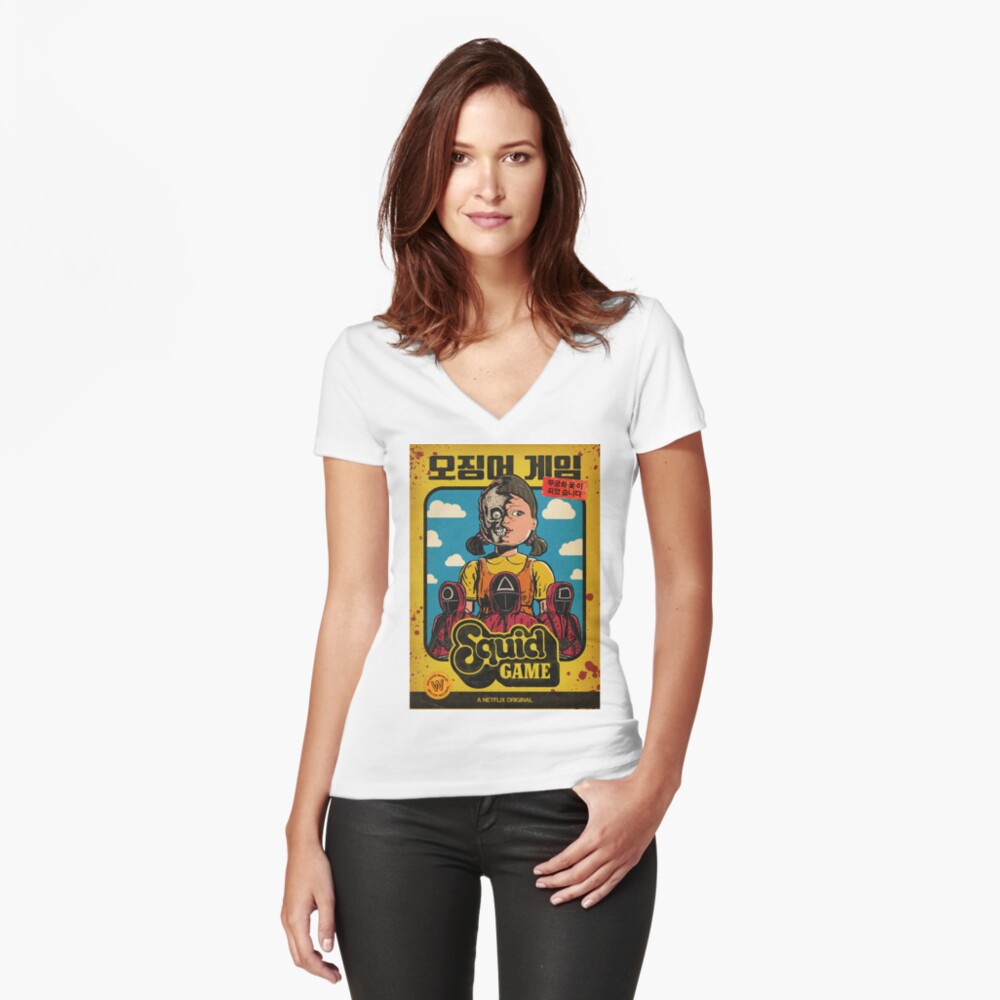 Item preview, Fitted V-Neck T-Shirt designed and sold by woutervanempel.