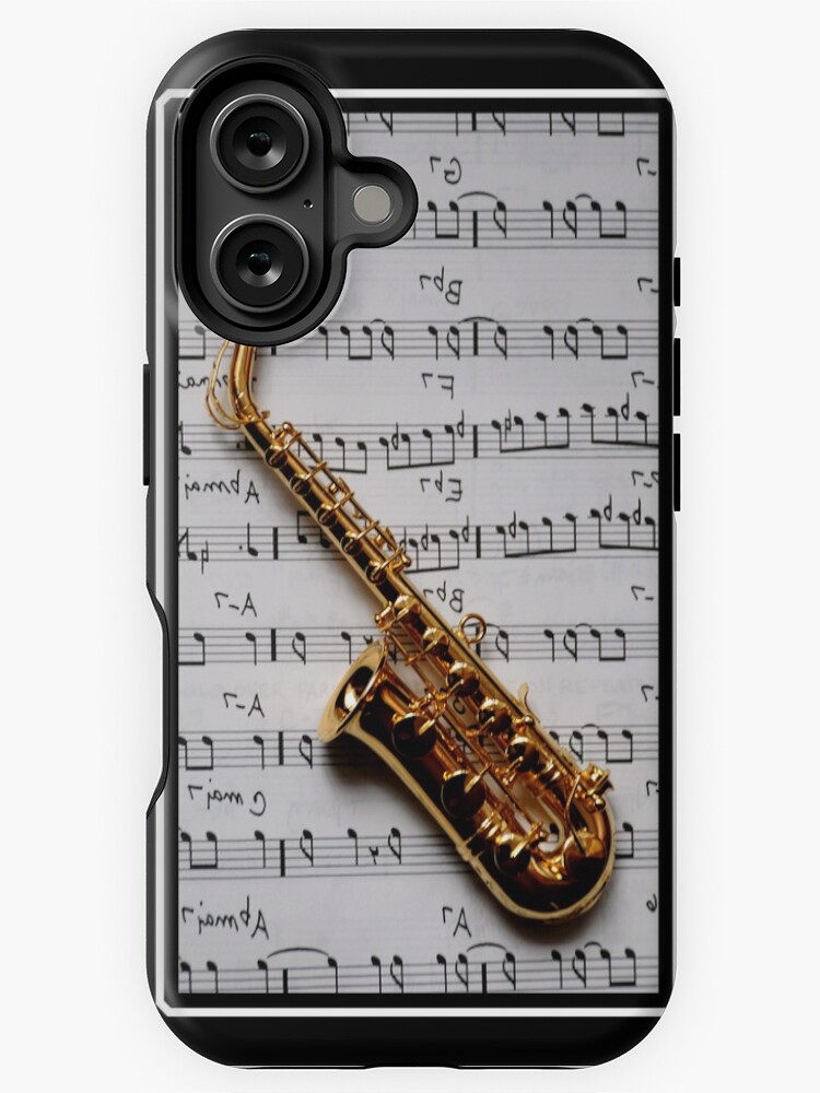 Thumbnail 1 of 4, iPhone Case, Just One Note Saxophone iPhone Case designed and sold by MaluC.
