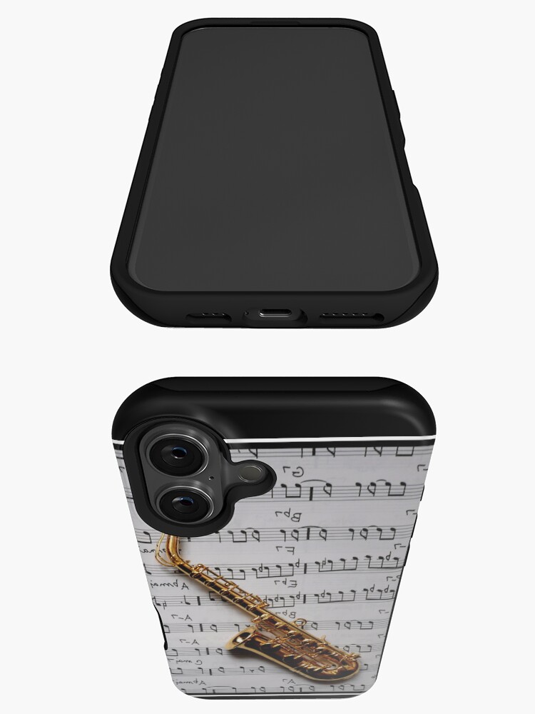 Thumbnail 3 of 4, iPhone Case, Just One Note Saxophone iPhone Case designed and sold by MaluC.