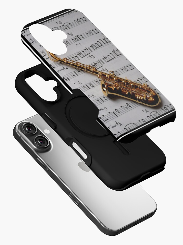 Thumbnail 2 of 4, iPhone Case, Just One Note Saxophone iPhone Case designed and sold by MaluC.