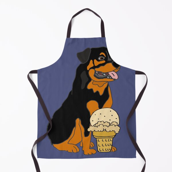 Artikelvorschau, Lustiger Rottweiler-Hund, der Eiscreme isst entworfen und verkauft von Nature's Fancy.