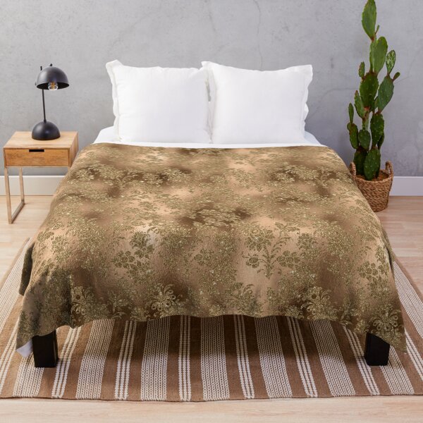Item preview, Shiny and sparkly flower design on shiny gold leaf texture designed and sold by AnnieHochmann.