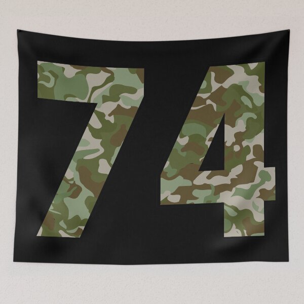Item preview, Army Camo Number Seventy-four Veteran Lucky Number 74 designed and sold by Urosek.