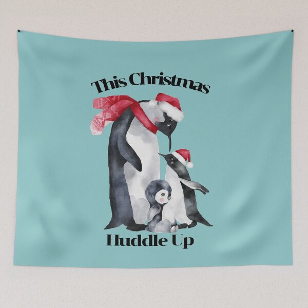 Item preview, Christmas Design Penguin Pun, Huddle Up designed and sold by Coralgb.