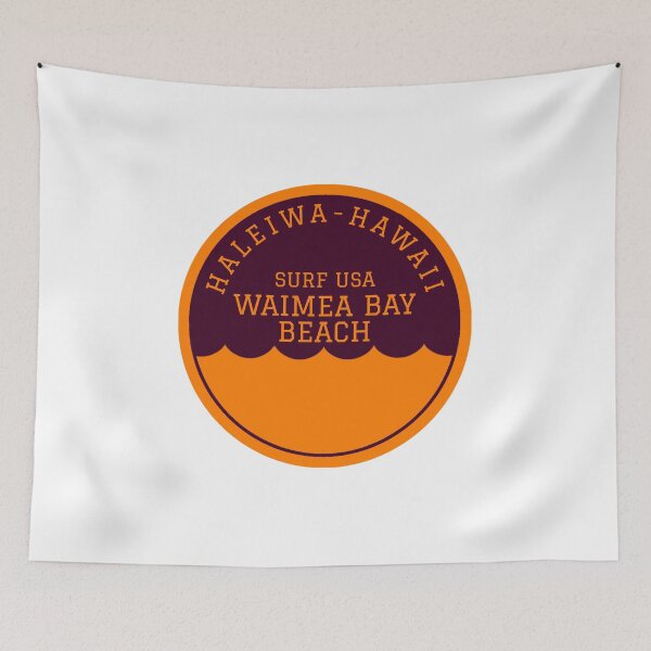 Item preview, Waimea Bay Beach North Shore Haleiwa Hawaii Vintage Retro Surf USA Travel Vacation Summer Sunset Beach designed and sold by tmartinezta.