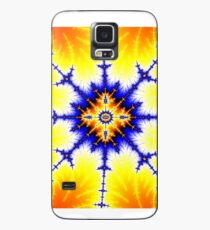 Blue Fractal Fire Case/Skin for Samsung Galaxy