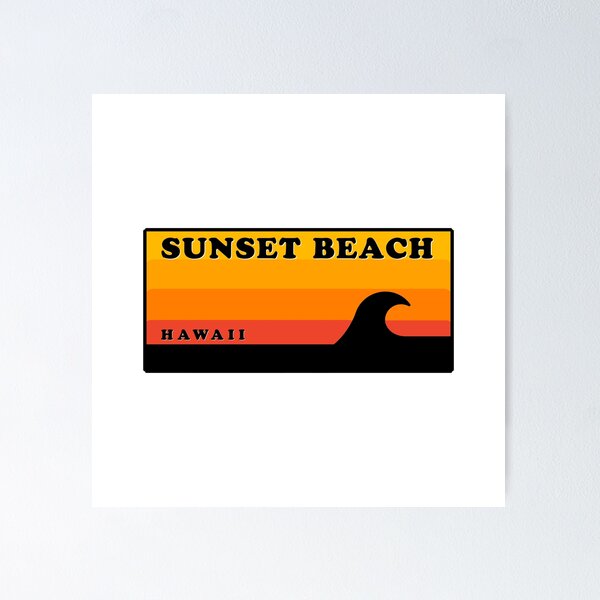 Item preview, Sunset Beach North Shore Haleiwa Hawaii Vintage Retro Surf USA Travel Vacation Summer Sunset Beach designed and sold by tmartinezta.