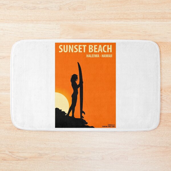 Item preview, Sunset Beach North Shore Haleiwa Hawaii Vintage Retro Surf USA Travel Vacation Summer Sunset Beach designed and sold by tmartinezta.