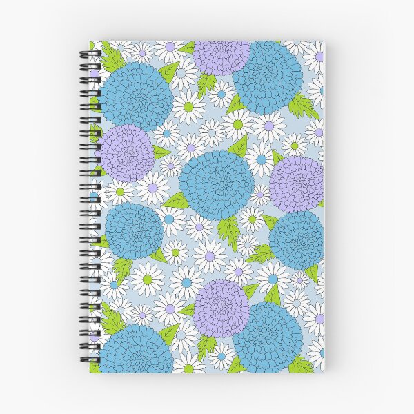 Item preview, Zinnia Daisy Delight Blue Purple Floral Flower Power designed and sold by emilyretro.