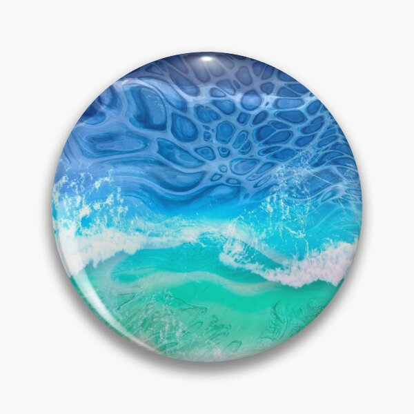 Item preview, Beautiful Beach Inspired Abstract Fluid Art Acrylic Pour Painting designed and sold by CrystalCoast.