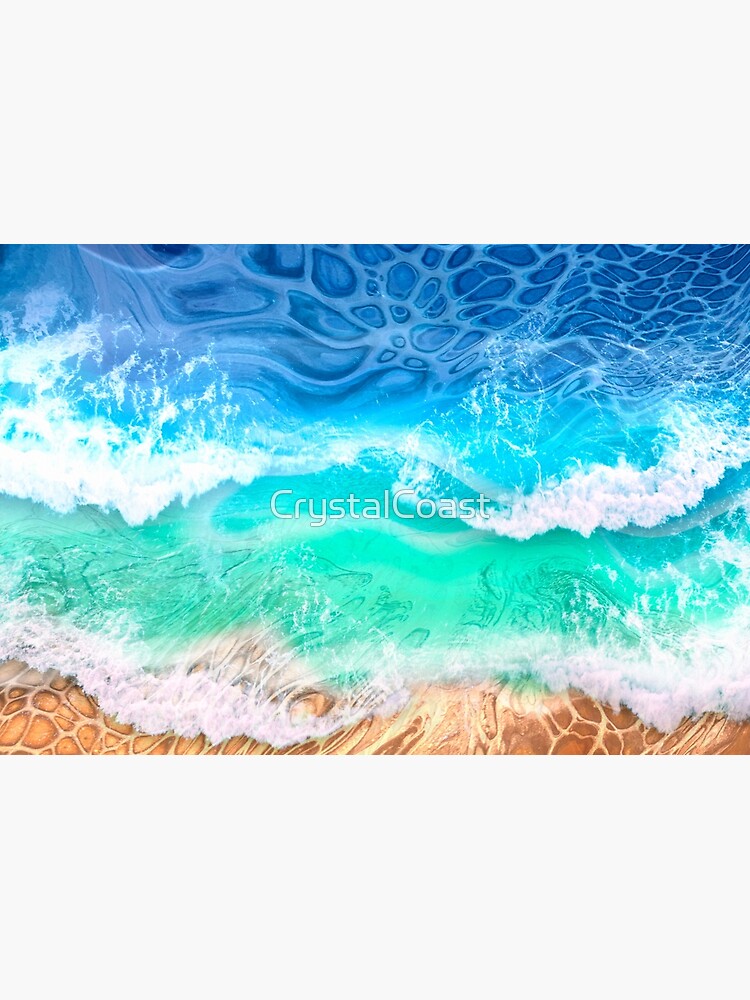 Hawaiian Wave Large Ocean Inspired Abstract Acrylic Fluid Dirty Pour Painting Glitter Beach Art Surf Gifts for outlet Her Home Decor Austin Texas