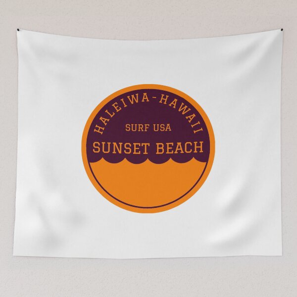 Item preview, Sunset Beach North Shore Haleiwa Hawaii Vintage Retro Surf USA Travel Vacation Summer Sunset Beach designed and sold by tmartinezta.