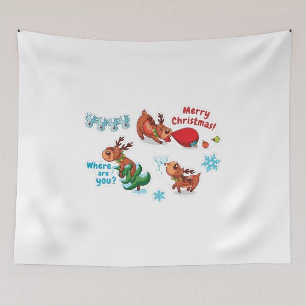 Item preview, Merry christmas deer designed and sold by QueenT-shirt.