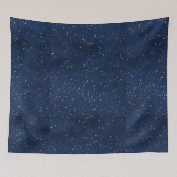Item preview, Sparkly gold stars on a dark blue background designed and sold by AnnieHochmann.
