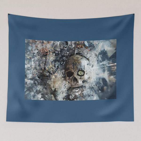 Item preview, Steampunk tattoo skull designed and sold by Cinzia Murgia.
