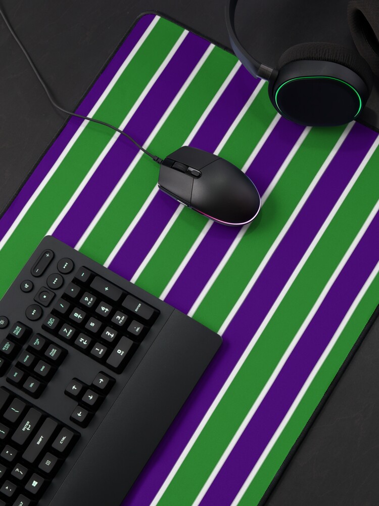 Alternate view of Green & Purple Horizonal Stripes Pattern Mouse Pad