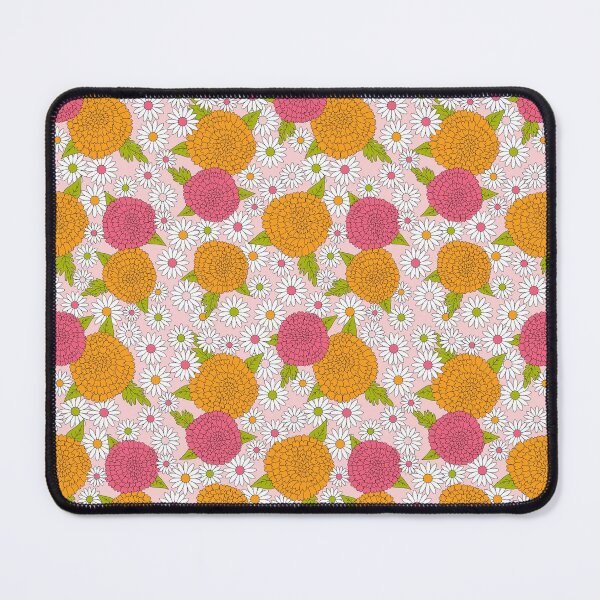 Item preview, Zinnia Daisy Delight Pink Orange Floral Flower Power designed and sold by emilyretro.