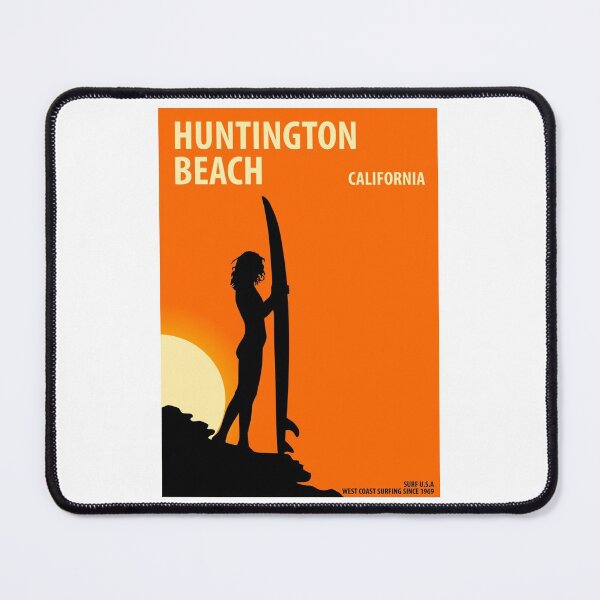 Item preview, Huntington Beach California Vintage Retro Surf USA Travel Vacation Summer Sunset Beach designed and sold by tmartinezta.