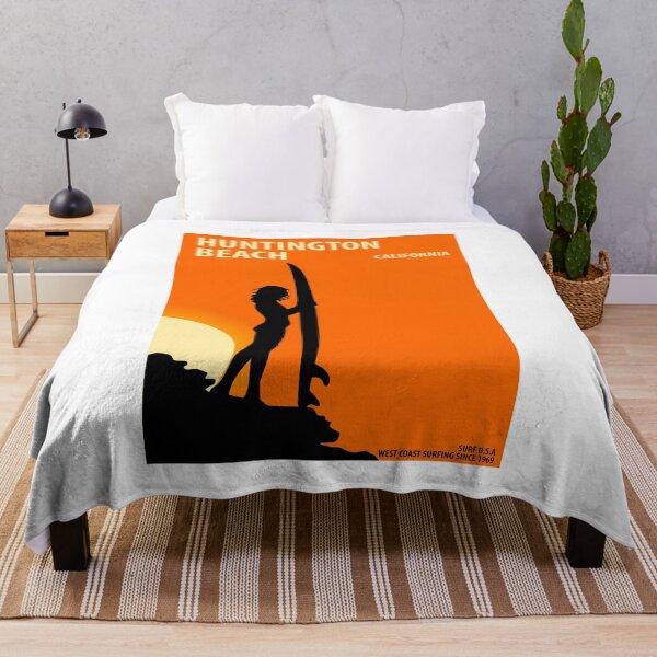 Item preview, Huntington Beach California Vintage Retro Surf USA Travel Vacation Summer Sunset Beach designed and sold by tmartinezta.