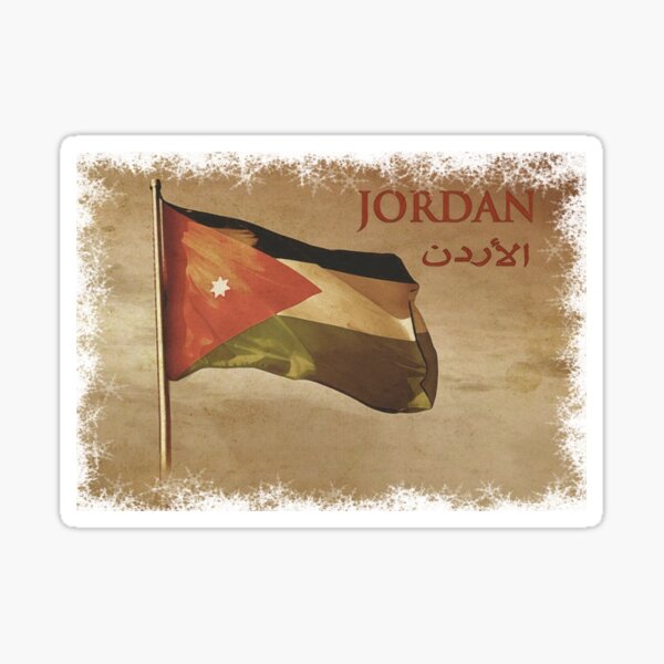 "Jordan Flag" Sticker by JisforJordan Redbubble
