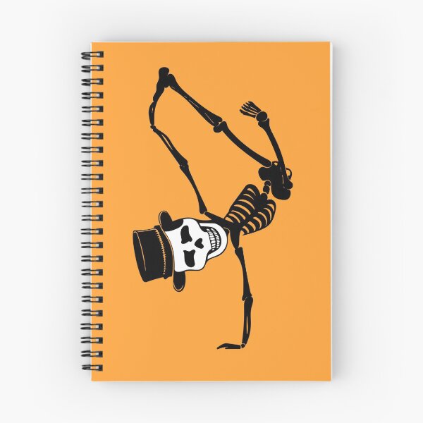 Item preview, Dancing man skeleton on the orange background  designed and sold by kMariaART.