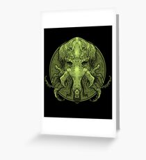Cthulhu Medallion Greeting Card