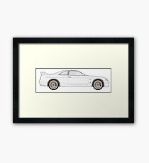 Nissan Skyline R33 GT-R (side) Gerahmtes Wandbild
